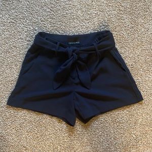 Navy Blue Shorts with a tie